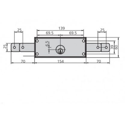 Cerradura persiana CVL 11A